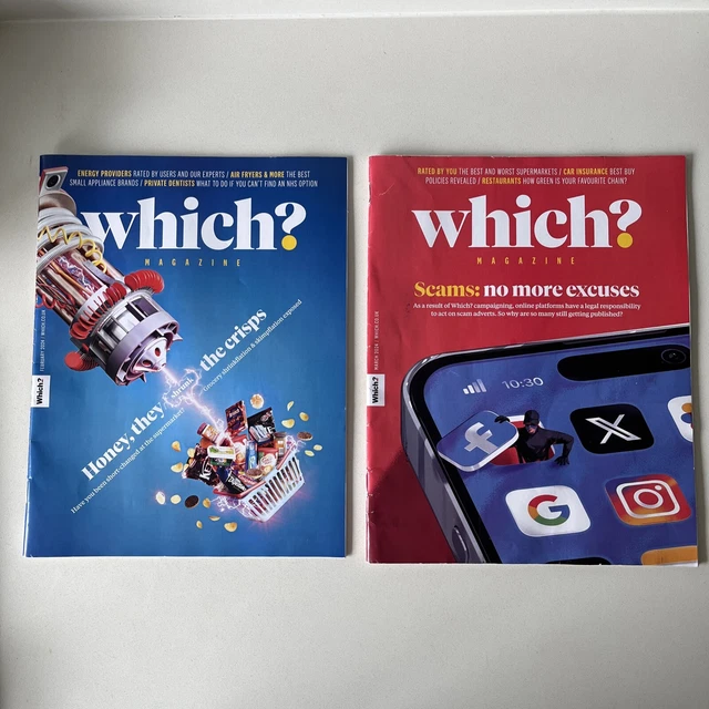 WHICH? 2 MAGAZINES Feb March 2024 £5.50 PicClick UK