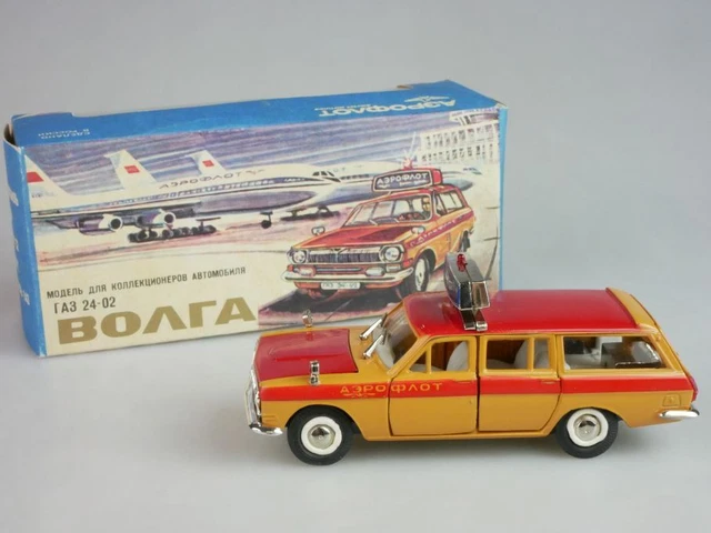 CCCP USSR 1/43 GAZ 24-02 Volga Aeroflot soviet Novoexport + Blisterbox