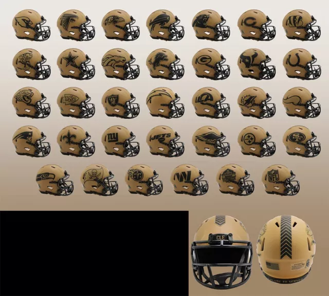 NFL Salute to Service Alternate 2023 Series 2 Riddell Mini Speed ~ ALL TEAMS!