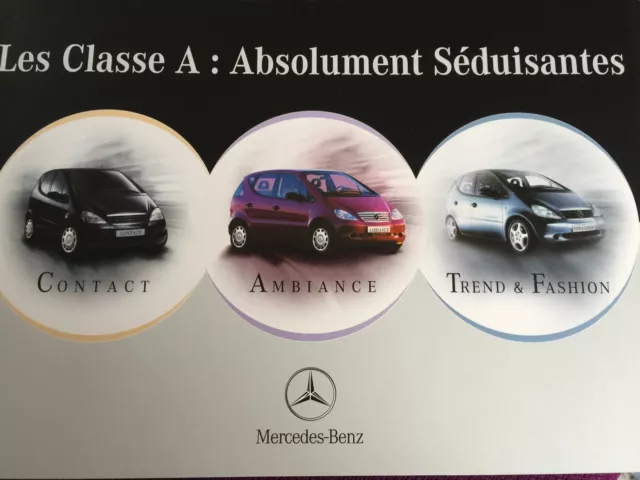 RARE Catalogue brochure Katalog MERCEDES CLASSE A Année 2000 8 pages