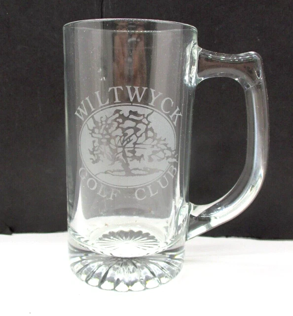 Wiltwyck Golf Club Kingston NY Glass Beer Stein Mug