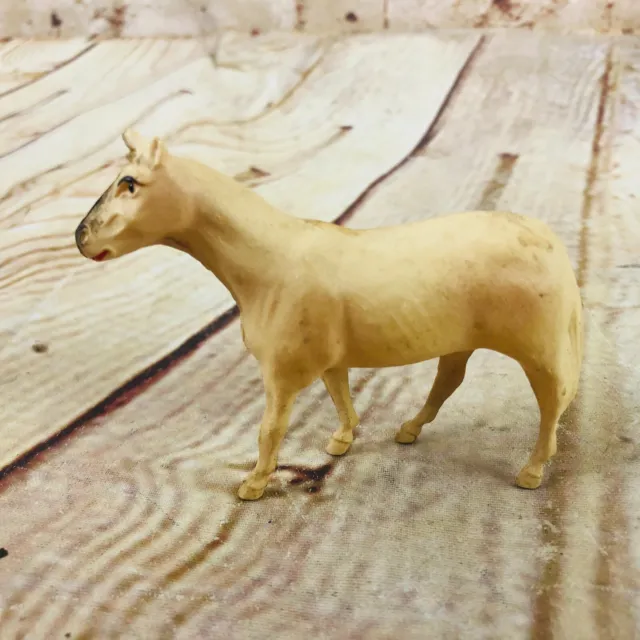vtg celluloid horse figure animal toy 40's dollhouse size 2."H farm village