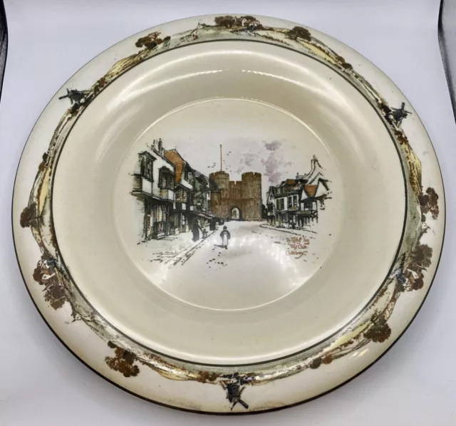 Ridgway Old England Ware Coaching Days Plate 1920 #615802 Falstaf Inn Weri Gate