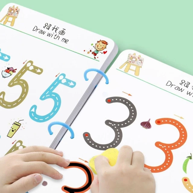 MATH MATCH GAME Control Hand Training Drawing Tablet Book Montessori ...