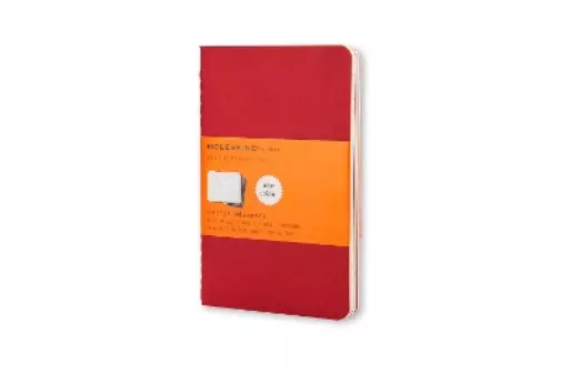 Moleskine Ruled Cahier L - Red Cover (3 Set) (Mixed Media Product) (UK IMPORT)