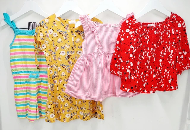 Pacchetto camicetta abito bambina Next Minoti ecc età 3-4 anni set di 4 pezzi