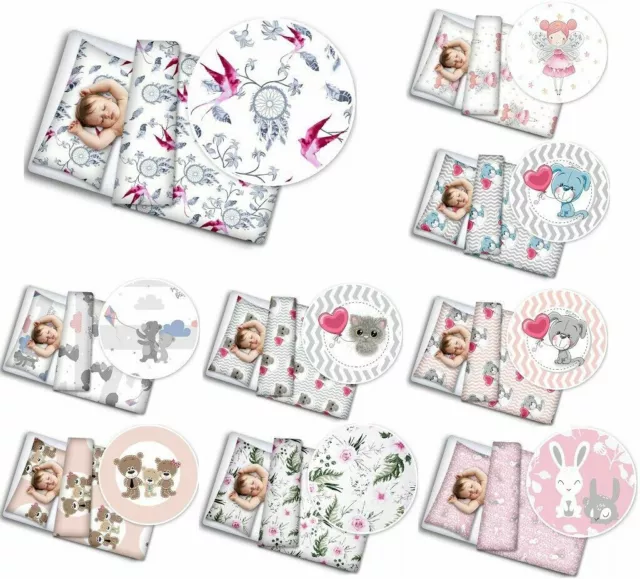 2pc Baby Bedding Set Pillowcase & Duvet Cover Size 80x70 120x90 135x100 150x120