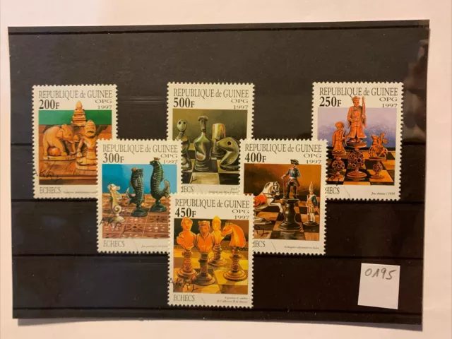 Briefmarken Guinea, 1997, Mi. 1666-71, Schach, Komklettsatz, gestempelt