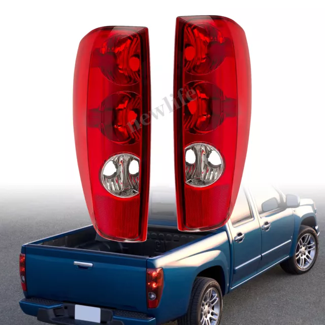 Pair Tail Lights For 2004-12 Chevrolet Colorado GMC Canyon Rear Brake Lamps RED