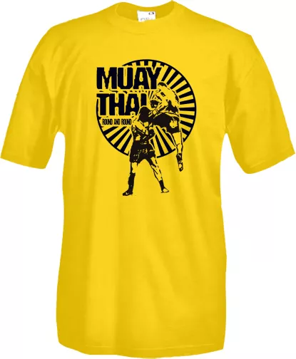 T-Shirt maglietta Sport P27 Arti Marziali Muay Thai Round and Round Muay Boran
