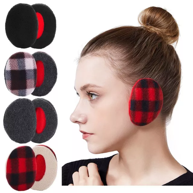 Men Women Fleece Bandless Earmuffs Cold Weather Ear Warmers Ear Muffs