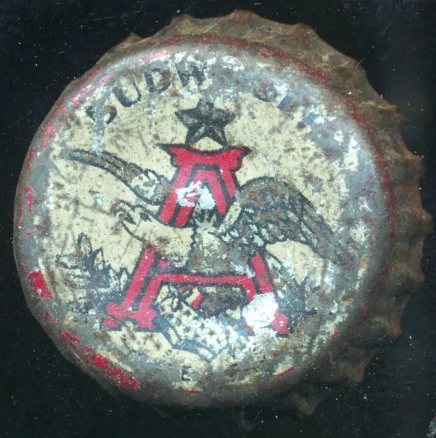 Early Budeweiser Anheuser Busch Beer Cork Lined Crown Bottle Cap Eagle St Louis