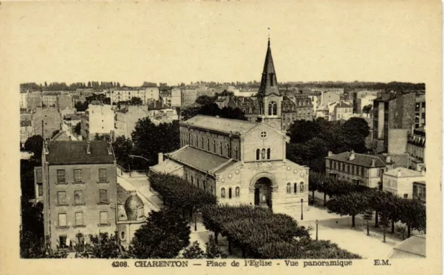 CHARENTON-Place de l'Eglise - Panoramic View CPA Saintry - L'Arcadie (180177)