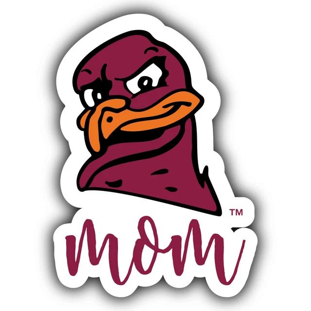 Virginia Tech Hokies 4 Inch Proud Mom Die Cut Decal