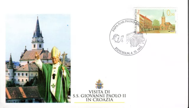 274- Fdc Vatican Visite Pape Jean Paul Ii  En Croatie