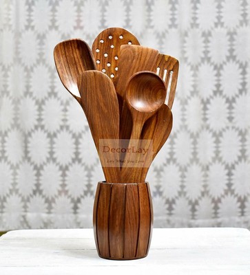 Cilio Cucchiaio da Cucina Marrone Legno di ulivo 30 cm 