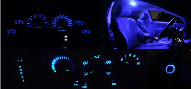 Full Blue LED Light Conversion Kit for Toyota Landcruiser 80 - Dash AC Interior