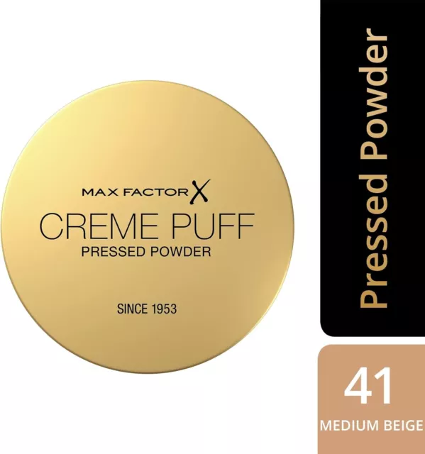 ✿️✅Max Factor Creme Puff Gepresstes Pulver, 41 Medium Beige, 14G✅✿