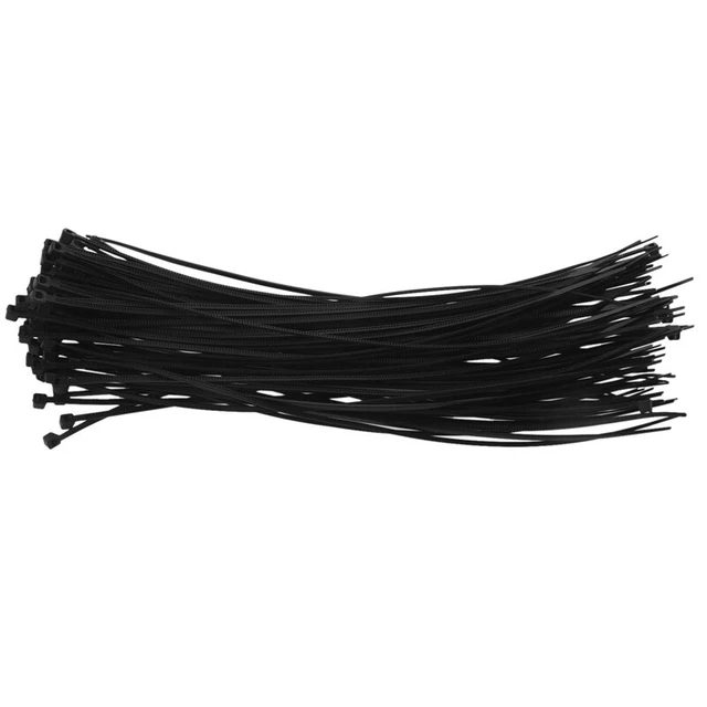 100 X Sottile Fascetta Per Nero Fascette Fermacravatta Fascetta Avvolg L5R6