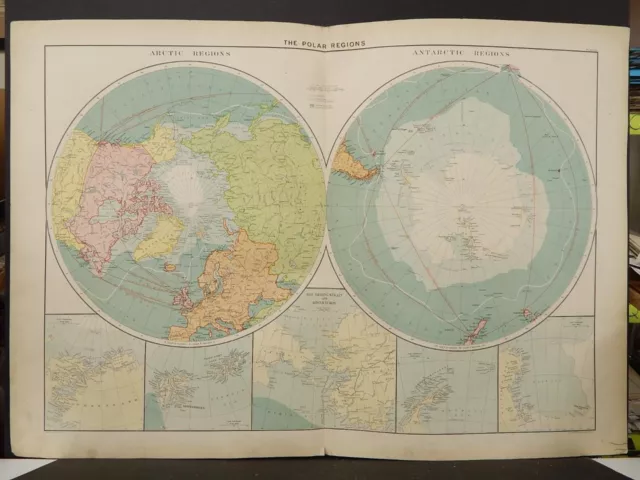 Mercantile Marine Atlas 1914 The Polar Regions R4#78