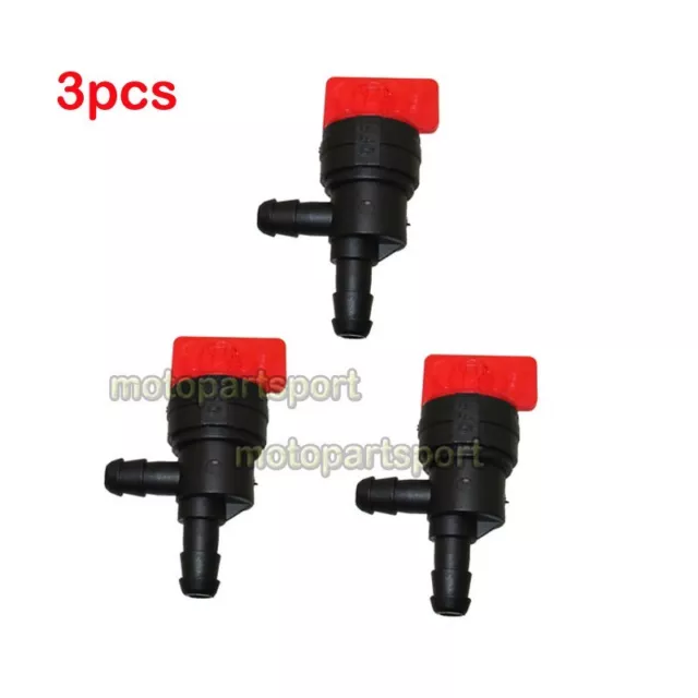 3x Fuel Gas ShutOff CutOff Valve Tap Petcock 1/4" / 90 DEGREE for Tecumseh 35857