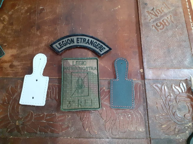 Patch vétérans Légion Etrangère 3° REI 10x11,5 cm Cannetille or ORIGINAL