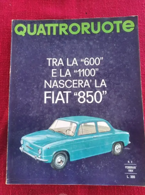 Quattroruote nr. 2 FEBBRAIO 1964 Prova R4 L Export Peugeot 404 - "ALFETTA 159"