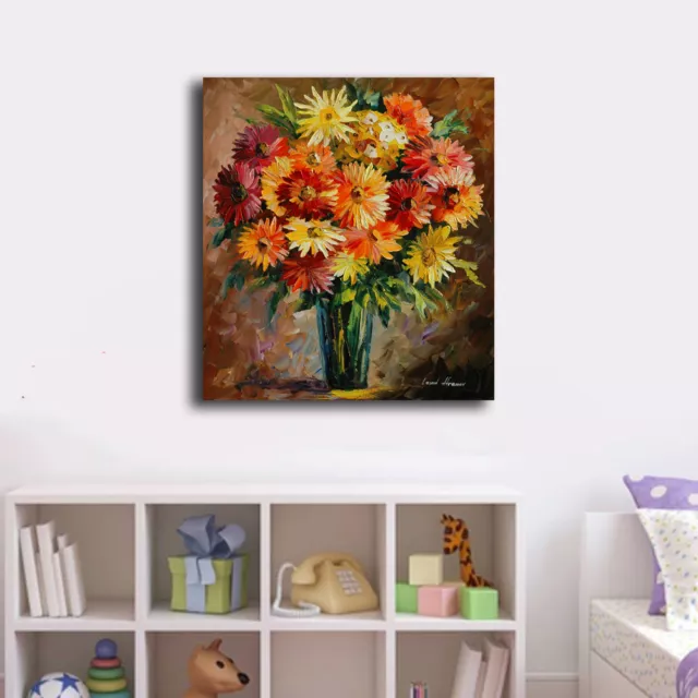 Color Flower Stretched Canvas Prints Framed Wall Art Home Decor Oil Painting II