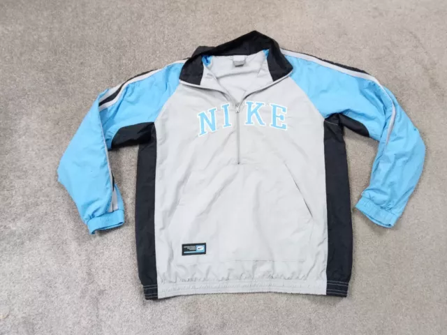 Vintage year 2000 NIKE Boys Tracksuit Top Jacket Grey Blue Size XL