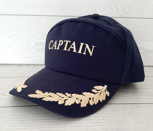 Cappello Berretto Regolabile Captain Capitano Nautica Barca Yacht Vela Club Mare