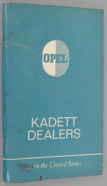 1969 Buick Opel Kadett Dealers in the United States Booklet