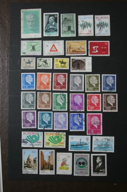 Turchia. anni '70. bella selezione di 39 francobolli usati tra cui 1972 set di 17