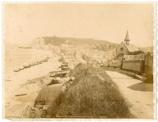 Carte De Visite Photo Albuminée - Falaises D'Etretat - France Circa 1880 - Original