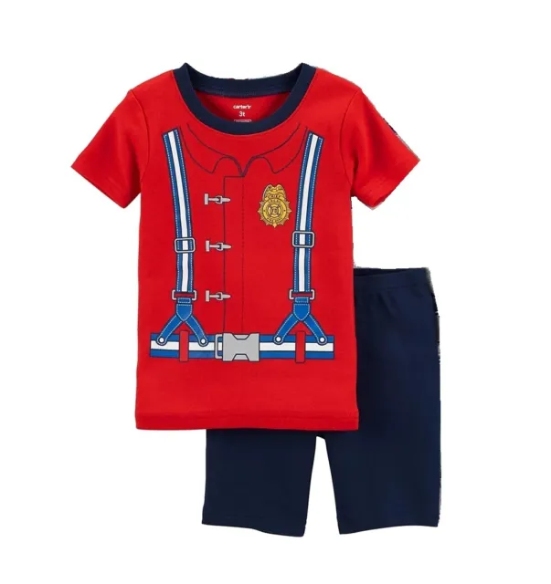 Carter's Boy's Fireman Costume Pajama Shorts Set, Size 5T