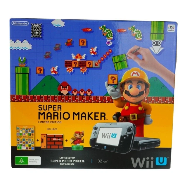 Nintendo Wii U Super Mario Maker Bundle NINTENDO WII U 32GB Super Mario Maker Bundle Console (Boxed) [Pre-Owned