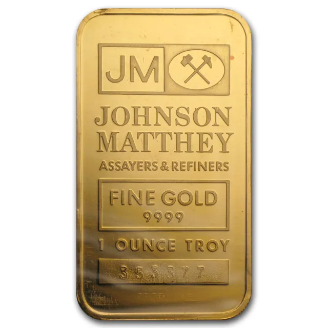 1 oz Gold Bar - Johnson Matthey (Random Design)