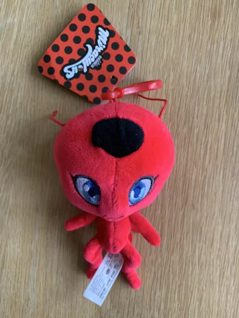 Miraculous 15cm Tikki Plush Soft Toy Clip On Keyring