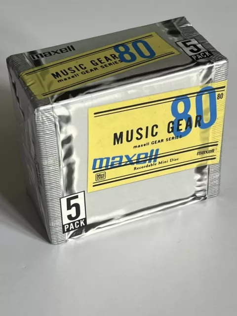 Maxell Japan 80 minute 5 Pack Minidiscs Collectable - New Still Sealed