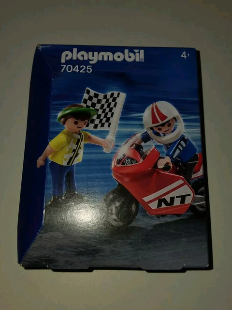 Playmobil N°4923 – Oeuf Pilote Et Motocross – 2008 – Neuf En Boîte