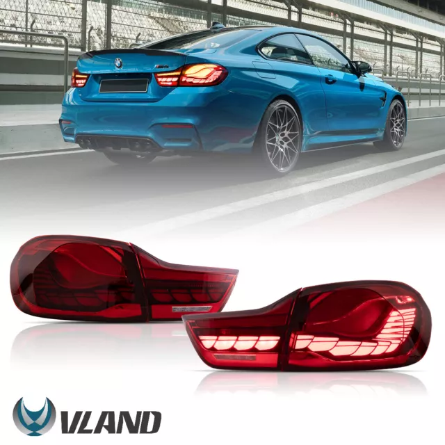 VLAND LED DRL GTS Tail Lights For 2014-2020 BMW 4Series M4 F82 F83 F32 F36 Set