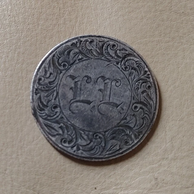 1859 Seated Liberty Dime Love Token Pin Brooch