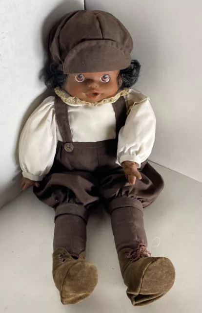 Dolls by Pauline V-108 GEORGE BLACK BOY DOLL 18" vinyl face VTG 1980s