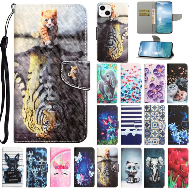 For Samsung A21S A22 A23 A53 A52 Pattern Magnetic Flip Leather Wallet Case Cover