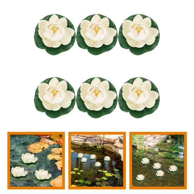 Feuilles De Lotus Artificielles Flottantes - Lot De 10 En Mousse EVA Pour Piscine, étang, Aquarium