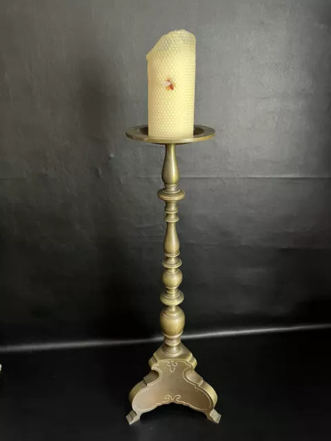 Alter Barock Stil Kerzenleuchter Altarleuchter Leuchter Kandelaber Bronze 77cm