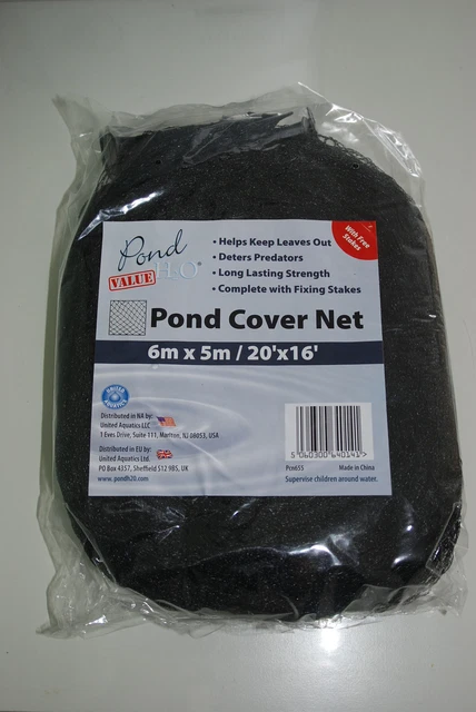 Carpe Koi Jardin Étang Filet Housse 4 Mètre X 3 Mètre Noir Avec Pinces à Linge