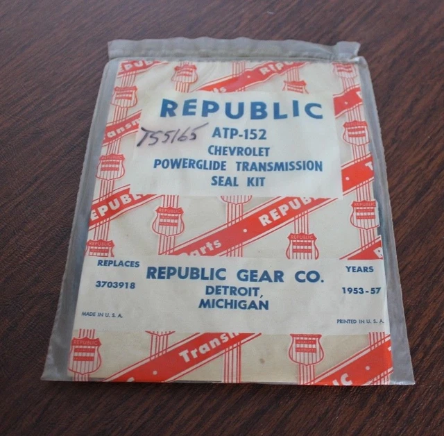 REPUBLIC CHEVROLET POWERGLIDE Transmission Seal Kit 1953 1957 12.95