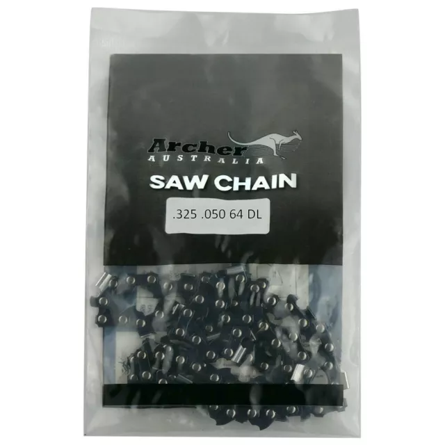 Archer Chainsaw Saw Chain .325 .050, 1.3mm 64 DL Drive Links