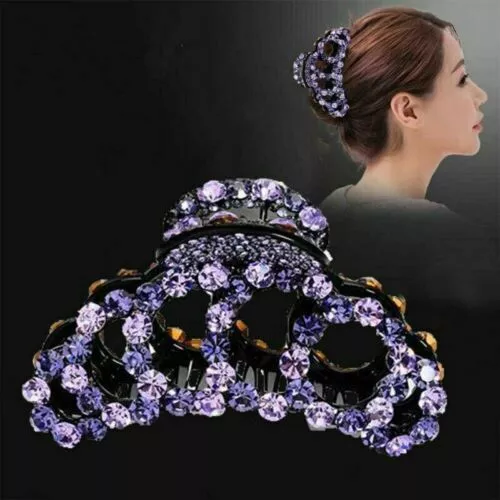 Crystal Large Hair Claw Women Hairpin Rhinestone Luxury Headwear Hair Clip 2