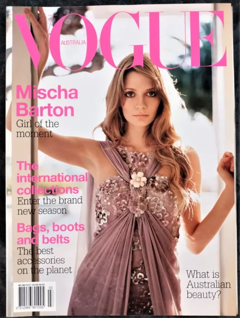Vogue Australia Magazine March 2005. Mischa Barton. Very Good